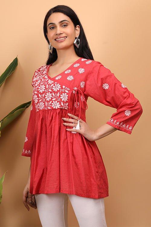 Stylish Women's Chikankari Kurtis - Embrace Elegance with Traditional Hand Embroidery | Shwet - Shwet Artistry