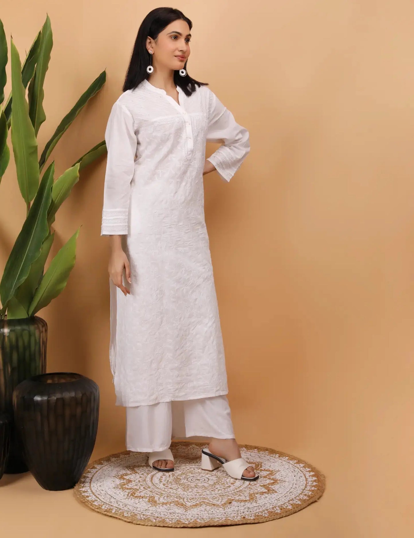 Shwet Artistry Shwet Women White Chikankari Kurta - Premium Chikankari Collection
