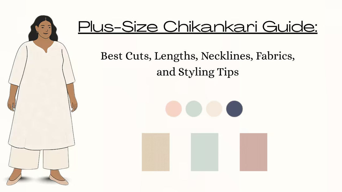 Plus-Size Chikankari Guide: Best Cuts, Lengths, Necklines, Fabrics, and Styling Tips - Shwet Artistry