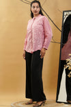 Women Hand Embroidered Chikankari Pink Shirt