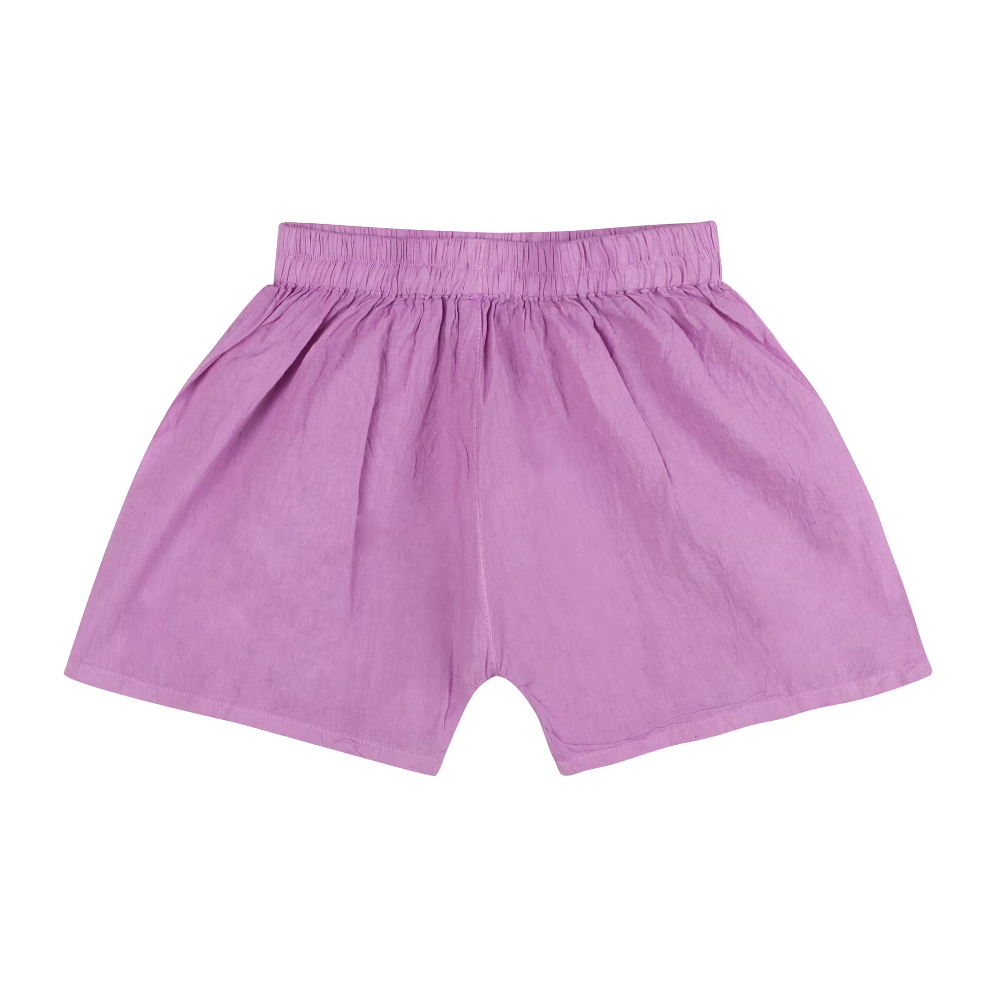 Purple shorts on a white background