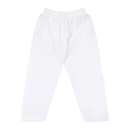White pants on a white background